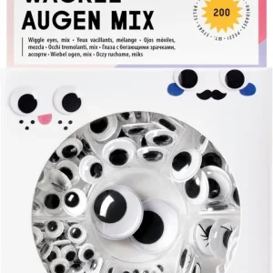 Wackelaugen BIG BOX, 200 selbstklebende Kulleraugen in 6 Größen Großhandel
