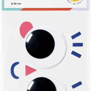 Wackelaugen BASIC SIZE M, Ø 5 cm, 2 Stück, selbstklebend Gratis Versand