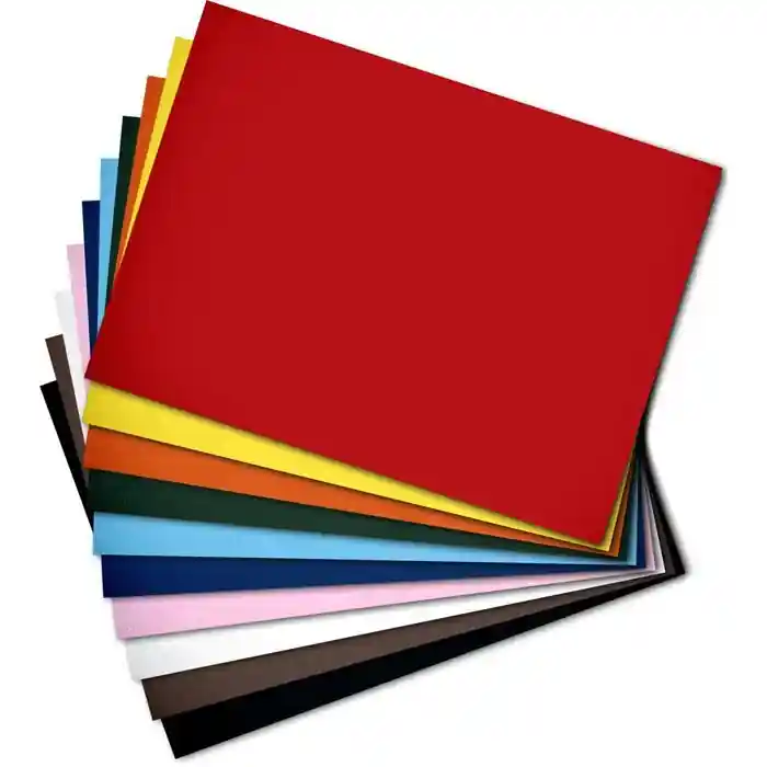 Bastelkarton, 100er Pack, 220 g/m², 50x70 cm, 10 Farben sortiert Finale Aktion