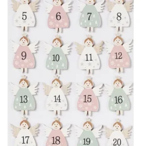 Adventszahlen 1-24, Engel aus Holz, Größe ca. 4,5 cm, mit Klebepunkt Jetzt Bestellen