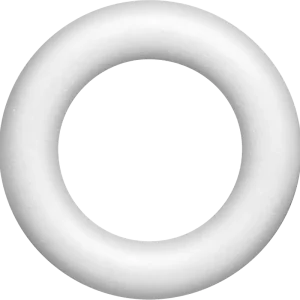 Abverkauf Styropor-Ring, voll, weiß, 20 cm Ø