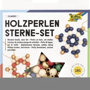 Holzperlen-Sterne-Set "Classic" 161 Teile Geprüft