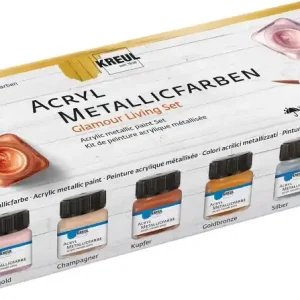 Mengenrabatt KREUL Acryl Metallicfarben "Glamour Living", 6x20 ml Set