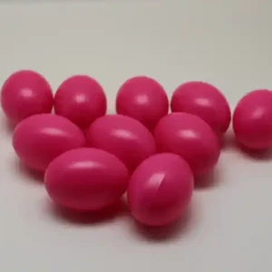 Kunststoff-Eier / Plastikei, 6 cm, 10 Stück, pink Zertifiziert