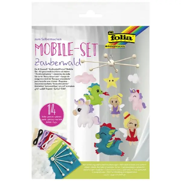 Zauberwald Mobile-Bastelset, 14 Teile Echt