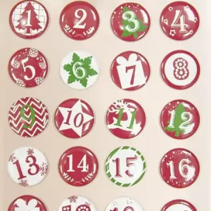 Limited Edition Adventskalender "Buttons", aus Blech, 1 - 24
