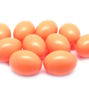 Kunststoff-Eier / Plastikei, 6 cm, 100 Stück, apricot Garantierte Lieferung