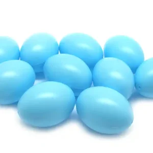 Kracherpreis Kunststoff-Eier / Plastikei, 6 cm, 100 Stück, hellblau