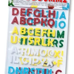 Moosgummi Glitter-Sticker, Buchstaben, 100 Stück Billig