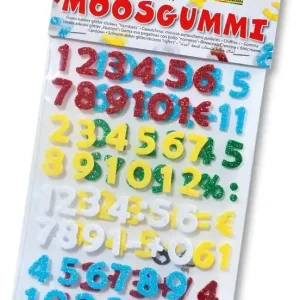Schneller Versand Moosgummi Glitter-Sticker, Zahlen, 100 Stück
