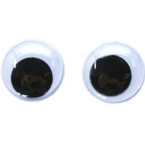 Weltweiter Versand Wackelaugen, selbstklebend, rund, Ø 12mm, 27 Stück