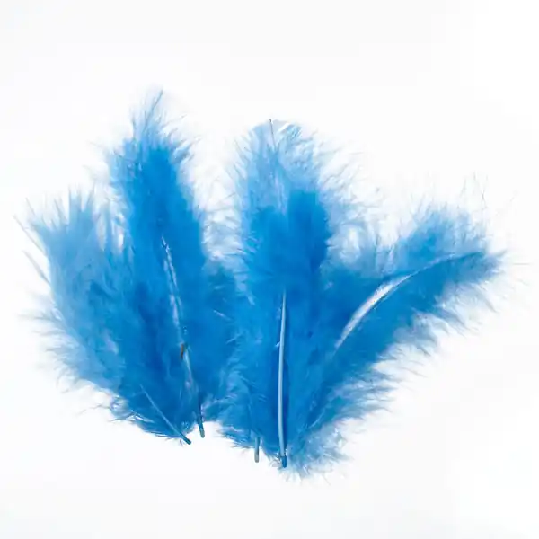 Ausverkauf Marabufedern, ca. 10 cm, 20 St, hellblau