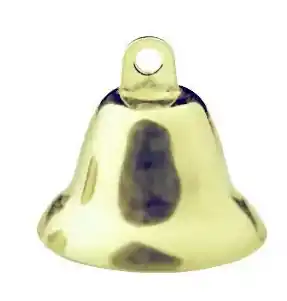 Abverkauf Metallglöckchen, Ø 21 mm, 3 Stück, goldfarben