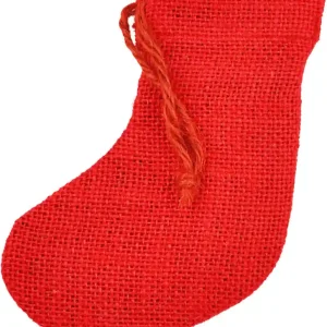 Großhandel Jute-Socken, 6x12 cm, rot