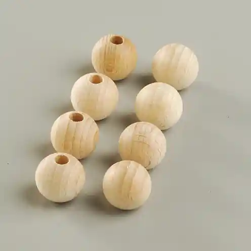 Ab Werk Holzkugel, roh, halbgebohrt, 2 Stück, Ø 40 mm