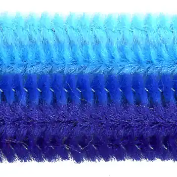 Abverkauf Biegeplüsch/Pfeifenputzer sort., 30cm x 6mm Ø, 25 St, blau