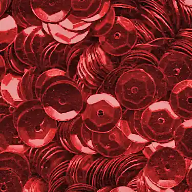 Aktuell Pailletten, rund, gewölbt, 6 mm, 15g, ca.1400 St, rot-metallic