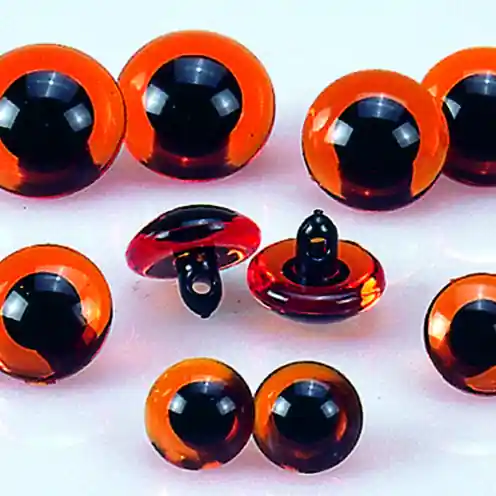 Aktuell Tieraugen mit Öse, Kunststoff, Ø 18 mm, 2 Stück