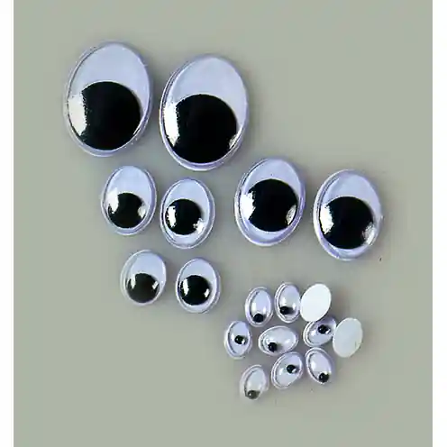 Wackelaugen zum Kleben, oval, 7x5mm Ø, 100 Stück Preiswert