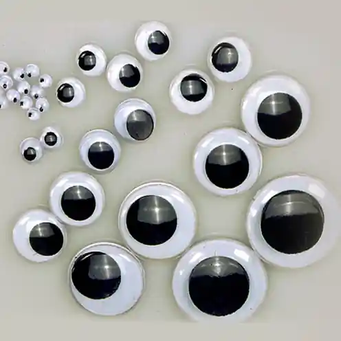 Wackelaugen zum Kleben, rund, 6mm Ø, 100 Stück Knallerangebot