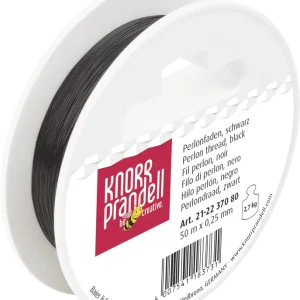Perlonfaden, 50 m - 0,25 mm Ø, Tragkraft 2,7 kg, schwarz Geld-Zurück-Garantie
