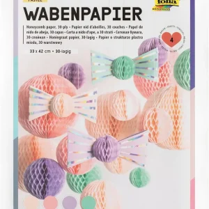 Wabenpapier PASTEL, 30-lagig, 33 x 42 cm Preisreduziert