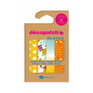 Mix & Patch Decopatch Papier, 4er Sortiment, Guter Glanz Hochwertig
