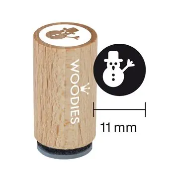 Woodies Mini Holzstempel, Ø 15 mm, Schneemann Jetzt Kaufen