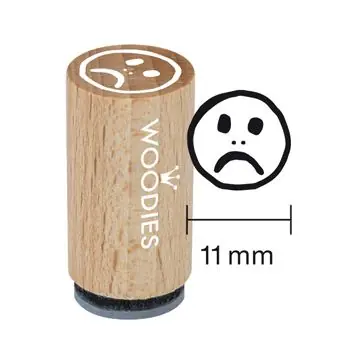 Woodies Mini Holzstempel, Ø 15 mm, Smiley Bestpreis