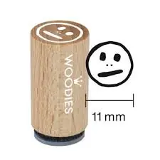 Woodies Mini Holzstempel, Ø 15 mm, Smile 2 Billig