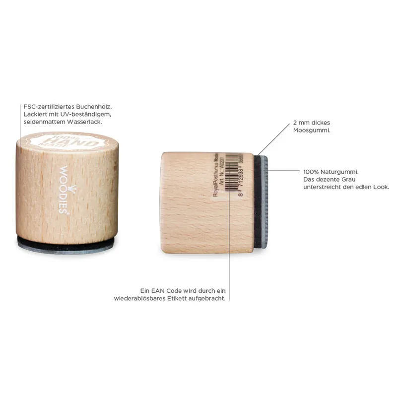 Woodies Mini Holzstempel, Ø 15 mm, Daumen hoch Ausverkauf