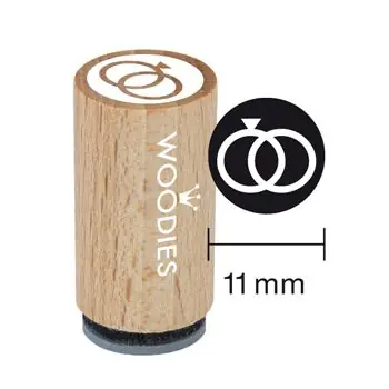 Woodies Mini Holzstempel, Ø 15 mm, Ringe Ausverkauf