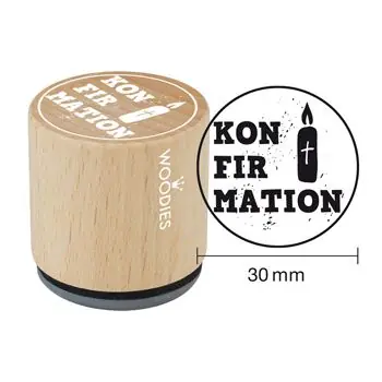 Woodies Holzstempel, Ø 30 mm, Konfirmation Top-Preis