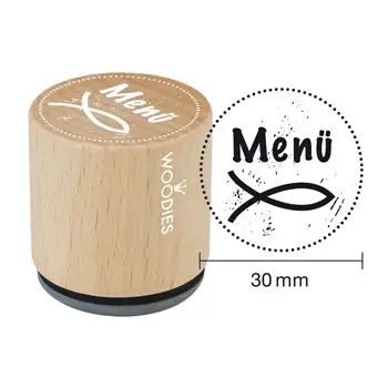 Woodies Holzstempel, Ø 30 mm, Menü Jetzt Kaufen