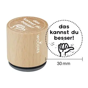 Woodies Holzstempel, Ø 30 mm, das kannst du besser! Top-Preis