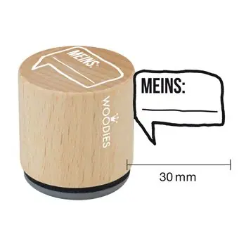 Neu Woodies Holzstempel, Ø 30 mm, Meins