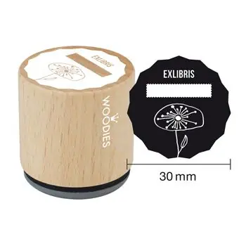 Woodies Holzstempel, Ø 30 mm, Exlibris Jetzt Bestellen