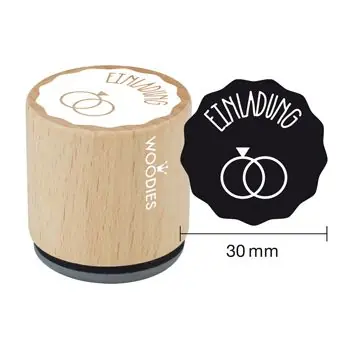 Woodies Holzstempel, Ø 30 mm, Einladung Top-Angebot