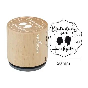 Woodies Holzstempel, Ø 30 mm, Einladung zur Hochzeit 2 Bestseller