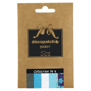 Decopatch Pocket Papier, 5er Sortiment, Collection No 8 Gratis Versand