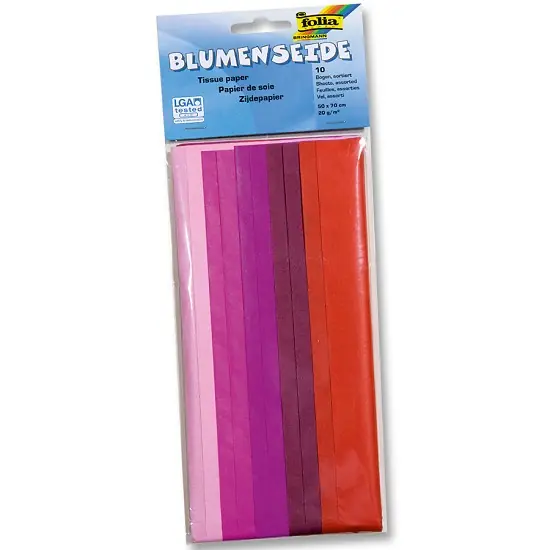 Angebot Blumenseidenpapier-Mix, 10 Bogen, 50 x 70 cm, rot sortiert