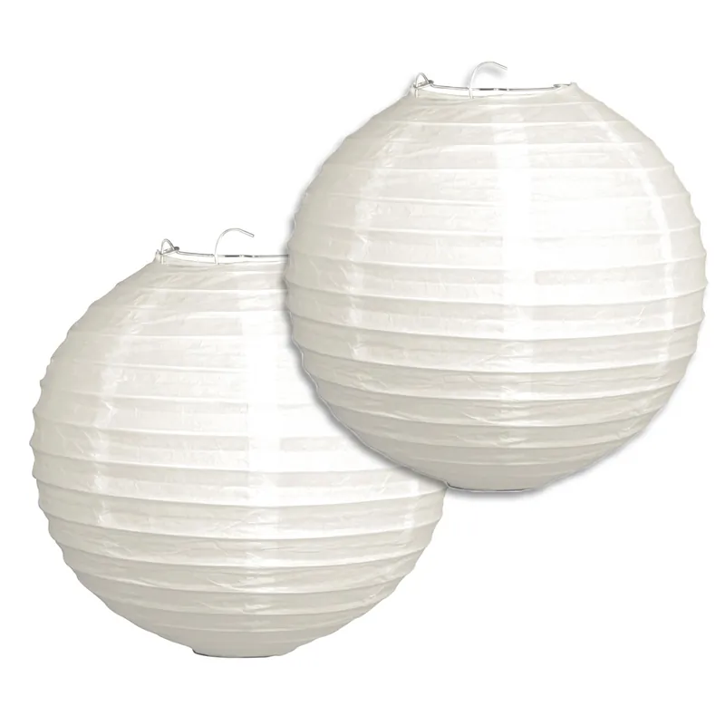 Angebot Papierlampion weiß, 20cm - 2 Stück