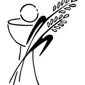 Zertifiziert Stempel Kelch und Ähren 55x70mm