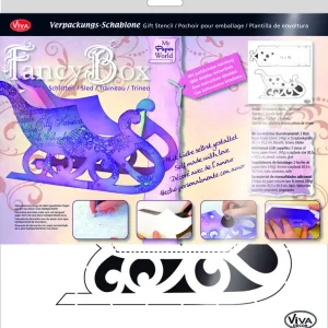 Viva Decor Verpackungs-Schablone Schlitten, 30 x 30 cm Begrenztes Angebot