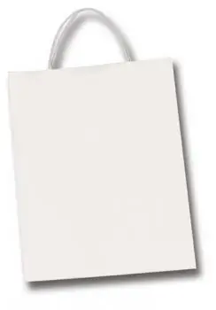 Zertifiziert Papiertüten, 18x8x21 cm, weiß, 20 Stück