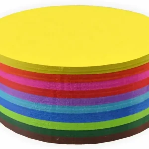 Ab Werk Faltblätter, Rund, 10 cm, 500 Blatt, 70 g/m², farbig sortiert