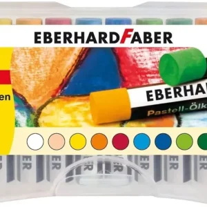 Ausverkauf Ölpastellkreiden, Kunststoffbox mit 12 Kreiden