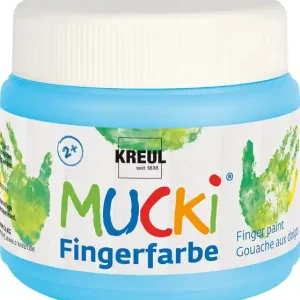 Zertifiziert MUCKI Fingerfarbe, 150 ml, hellblau