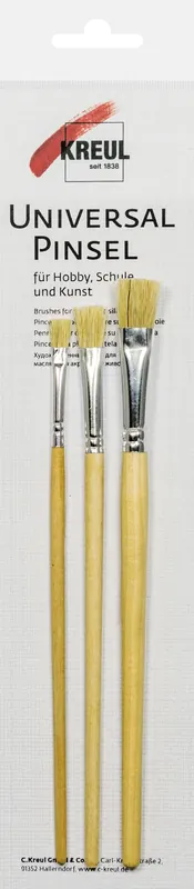 KREUL Universalpinsel Borste flach, 3er Set Rabatt
