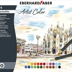 Artist Color Farbstifte hexagonal, 24 Farben im Metalletui Premium